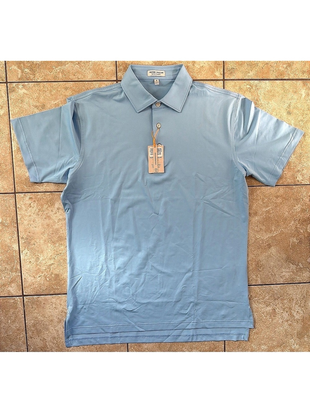 Medium - Men - Peter Millar Summer Comfort Light Blue Polo